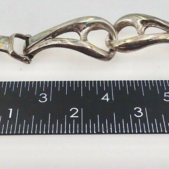 Italian Designer Pietro Sorini Solid Sterling Chunky Silver Link Bracelet signed - Picture 5 of 8